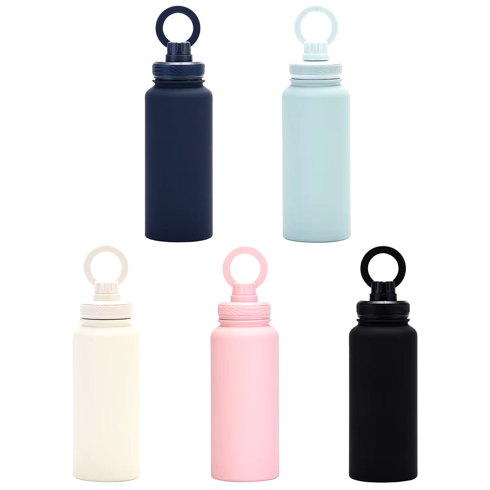 Insulated Thermal Bottle Water Bottle with Rotating Phone Holder for Outdoor Sports