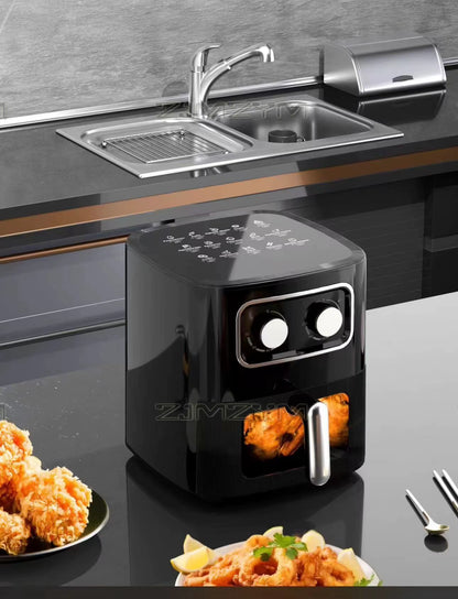 Large Capacity Intelligent Deep Air Fryer Oven 10L Multi-Function Smart 220V Touchscreen without Oil