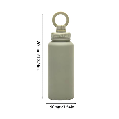 Insulated Thermal Bottle Water Bottle with Rotating Phone Holder for Outdoor Sports