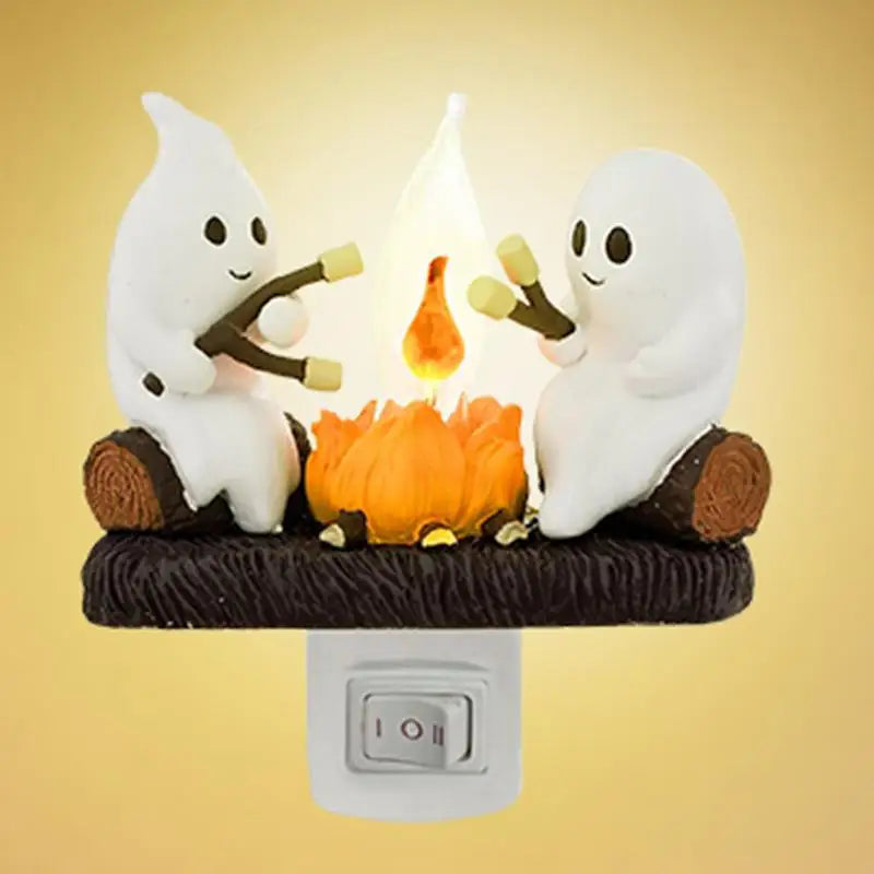 Ghost Campfire Flickering Night Light Halloween Lantern Night Light