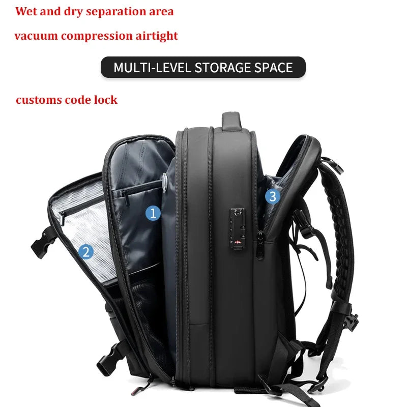 17 Inch Laptop Travel Backpack with Vacuum Compression Large Capacity