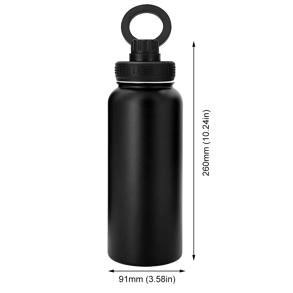 Insulated Thermal Bottle Water Bottle with Rotating Phone Holder for Outdoor Sports