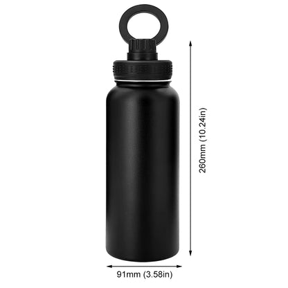 Insulated Thermal Bottle Water Bottle with Rotating Phone Holder for Outdoor Sports