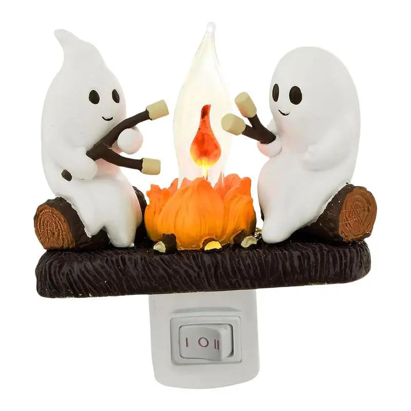 Ghost Campfire Flickering Night Light Halloween Lantern Night Light