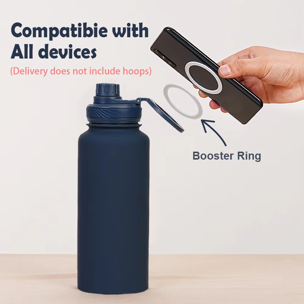 Insulated Thermal Bottle Water Bottle with Rotating Phone Holder for Outdoor Sports