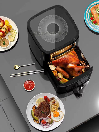 Large Capacity Intelligent Deep Air Fryer Oven 10L Multi-Function Smart 220V Touchscreen without Oil