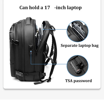 17 Inch Laptop Travel Backpack with Vacuum Compression Large Capacity