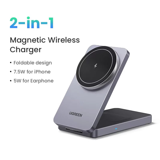  Magnetic Wireless Fast Charger 20W 2-In-1 for iPhone Airpods 4