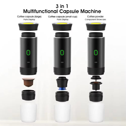 Portable 3-In-1 Espresso Maker USB Charging Coffee Machine