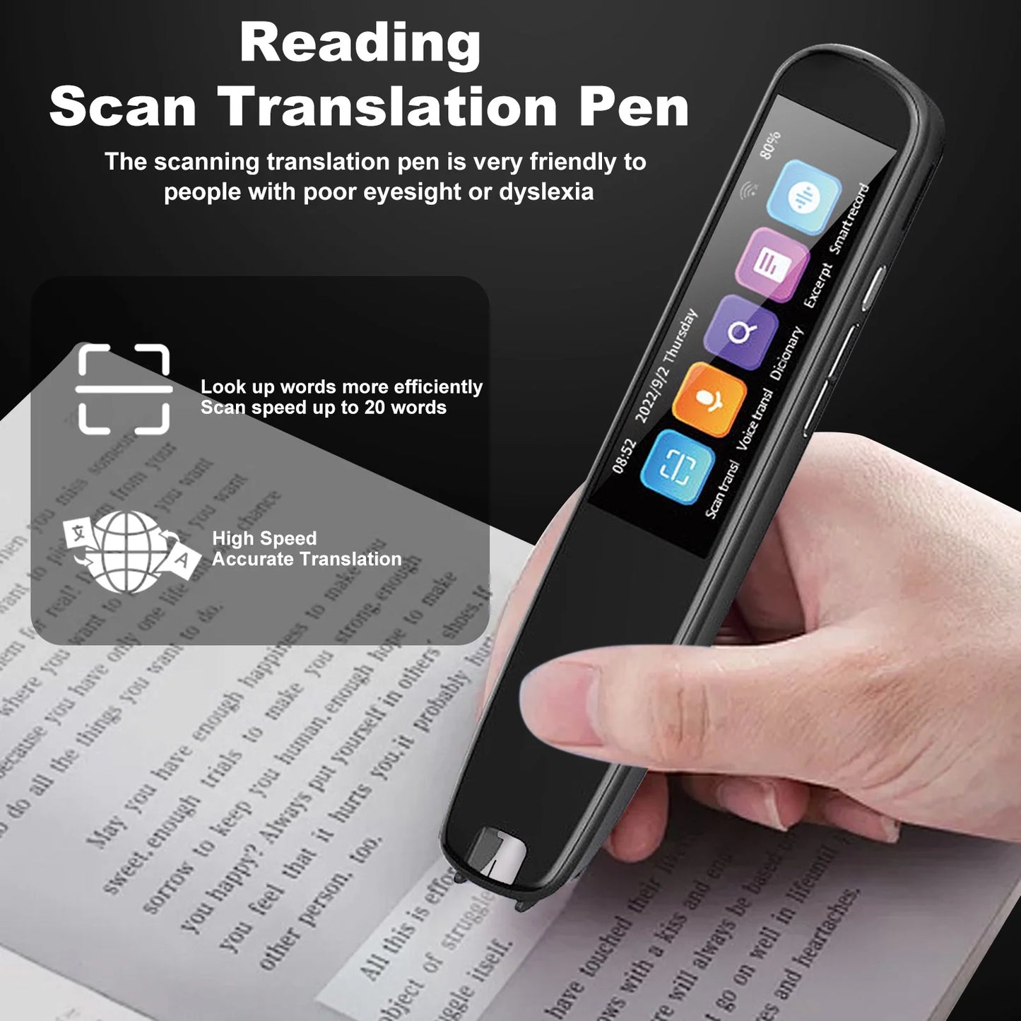 Translation Scanning Pen Device with 131 Languages