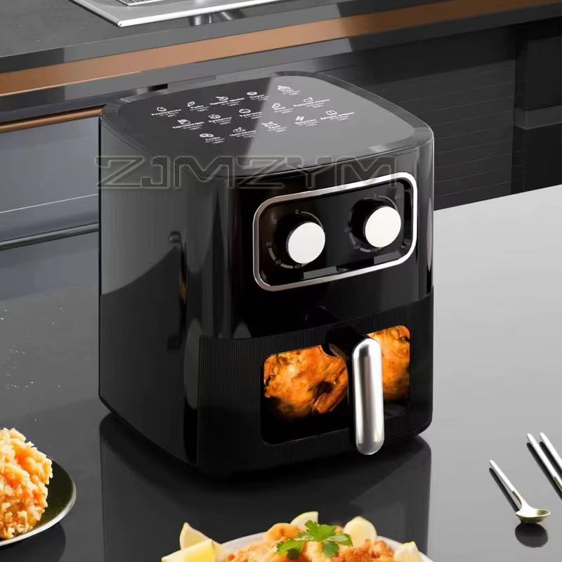 Large Capacity Intelligent Deep Air Fryer Oven 10L Multi-Function Smart 220V Touchscreen without Oil