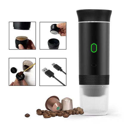 Portable 3-In-1 Espresso Maker USB Charging Coffee Machine