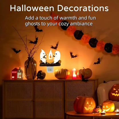 Ghost Campfire Flickering Night Light Halloween Lantern Night Light